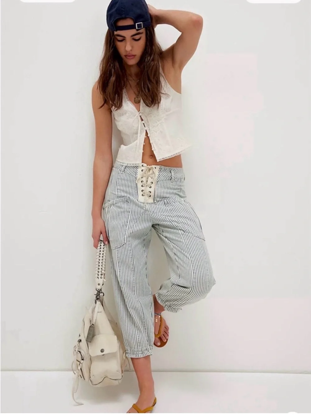 We the Free/Free People Smooth Sailing Cropped Jeans. - Picture 4 of 4